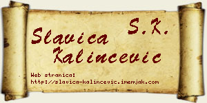 Slavica Kalinčević vizit kartica